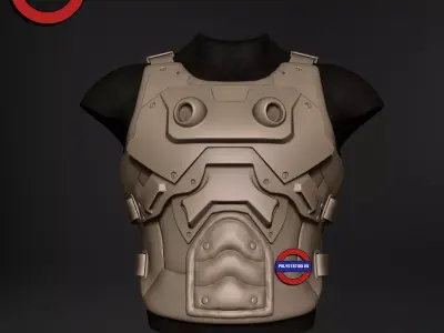 Sci fi character Torso armour v10 highpoly zbrush 3D model