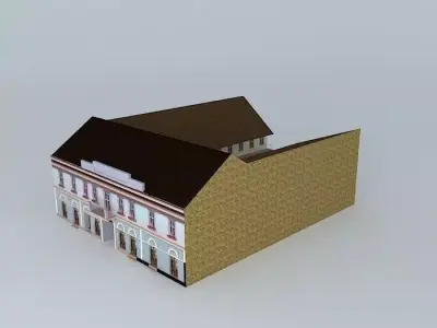 Old House Mid-Europe Low-poly 3D model