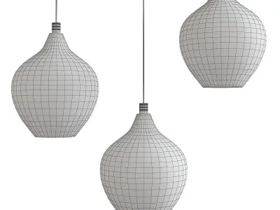 Victoria Round Drop LED Mini Pendant Light Low-poly 3D model
