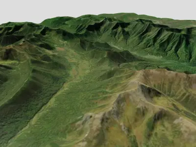 Volcano Bolshaya Ipelka Kamchatka 3D model