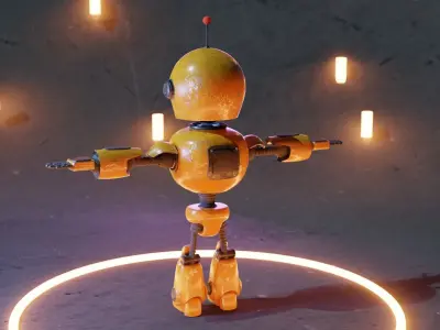 Stylized Robot Character 3D model purchase