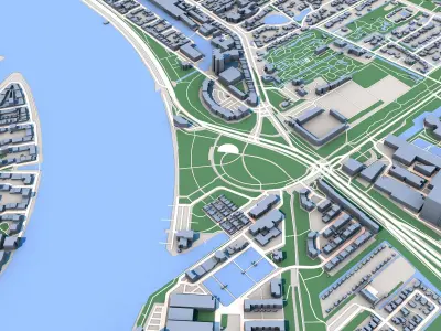 Rotterdam City Netherlands 3D model