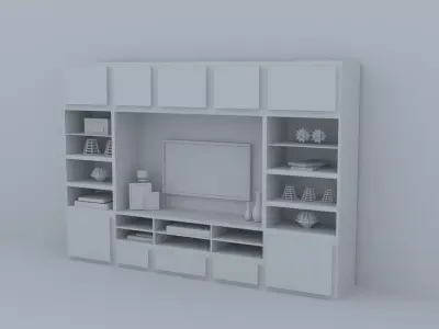 NEW MODERN TV STAND Low-poly 3D model