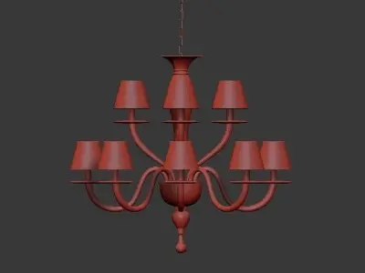 Raphael disc chandelier 3D model