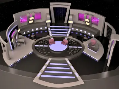 Virtual TV Studio 3D model