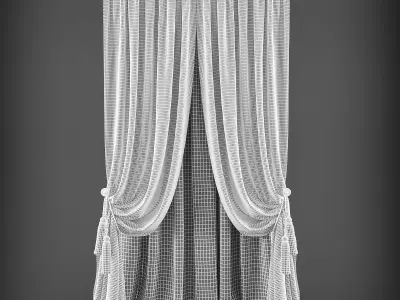 Curtain Low-poly 3D model 119