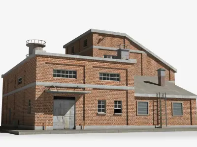 Factory xx31 Low-poly 3D model