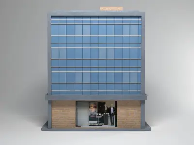 Low Poly Building Low-poly 3D model