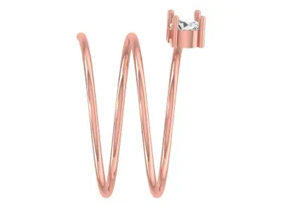 Solitaire Women Spiral Round Stone Band Ring 3D print model purchase