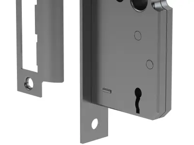 Matt Black Sash Lock  3D model