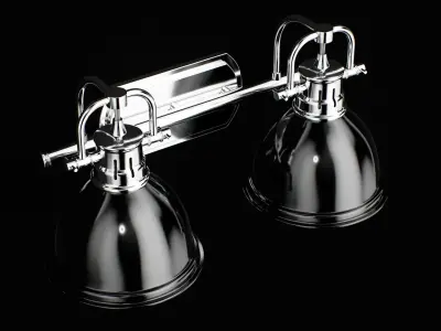  Golden Lighting 3602 BA2 Chrome Black 3D model