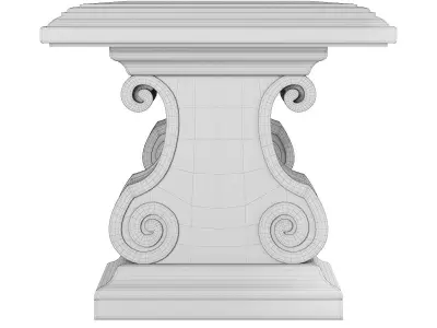 Stone Garden Bench 3D model