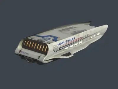 STAR-TREK EXECTIVE-CLASS SHUTTLE 2Way Texture 1Parts model 3D model
