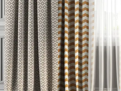 Curtain Set 159 3D model