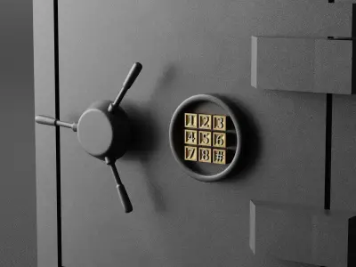 Metal Safe  Low-poly 3D model