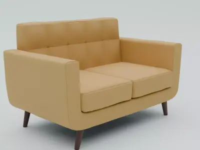 Modern Sofa Low-poly 3D model