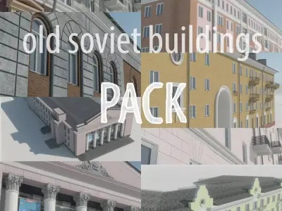 Soviet Russia houses 3D model