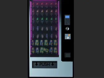 Realistic Vending machine Low-poly 3D model Low-poly 3D model