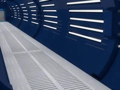 Sci Fi Tunnel 3D model 30