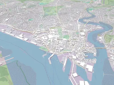 Cityscape Southampton United Kingdom 3D model
