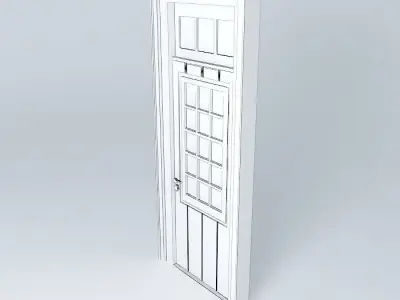 Wooden door  Free 3D model