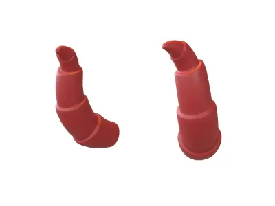 Demon Horn v2 001 Low-poly 3D model