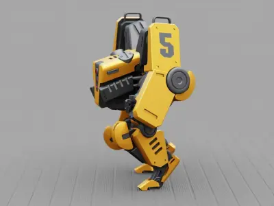 COMBAT DROID ONYX  RIGGED 3D model
