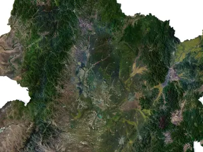 China Terrain 3D Map 3D model