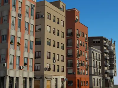 Building Collection 41-50 Low-poly 3D model