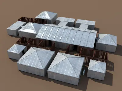 Event Tents v2 Customizable 3D model