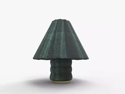 Sutton Rattan Table Lamp 3D model