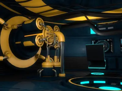 Sci Fi Room 3D model 20