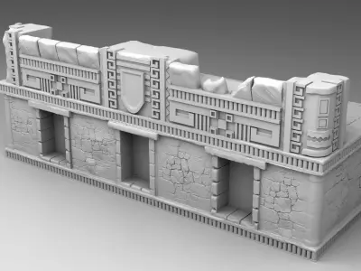 Rich build of Maya 3D print model