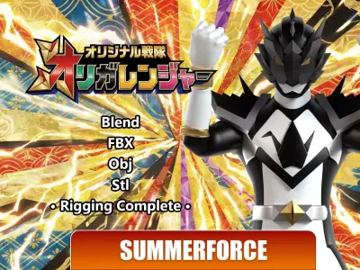 Origa Black - Original Sentai Origaranger 3D model