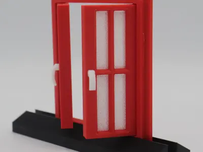 Functional Double windows style 7 multi-color  3D print model