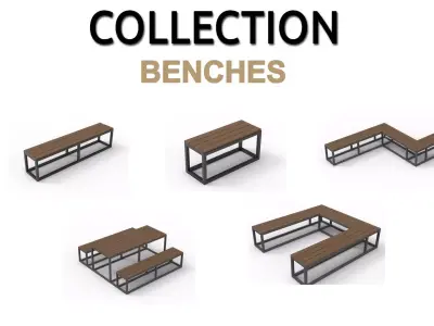 BENCH COLLECTION n 3D Model Pack