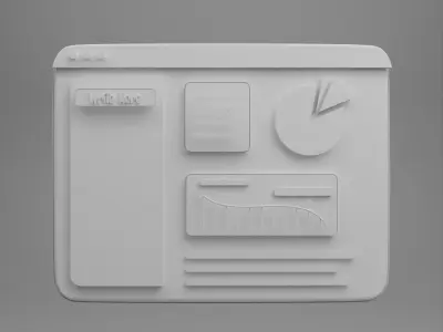 UI Frame Illustration 3D model