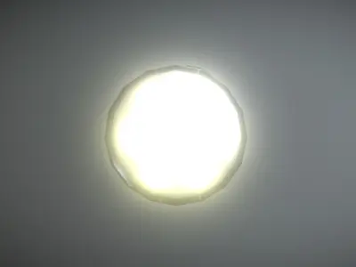 Led Torch Hand Lamp Black Steel AR VR PBR Low-poly 3D model