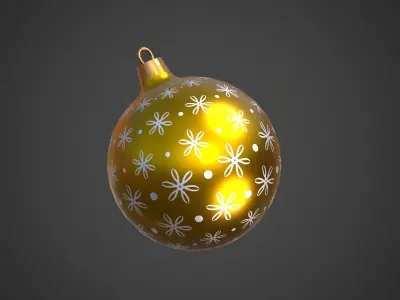 Christmas Balls Low-poly 3D model