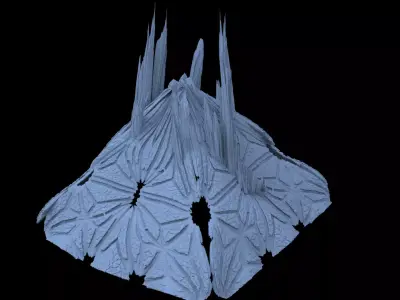 Planet Cliff ridges 2  3D model