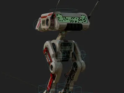 BD 1 Jedi Survivor 3D Model Rigged PBR Blender FBX OBJ Low-poly 3D model