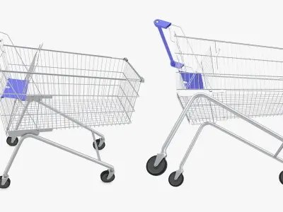 Supermarket - Shopping Cart 3D model