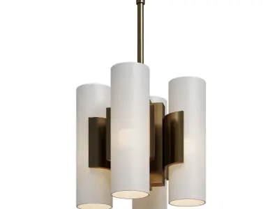 Unique Suspension pendant light Low-poly 3D model