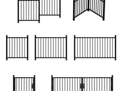 Metal fence 3D model shop