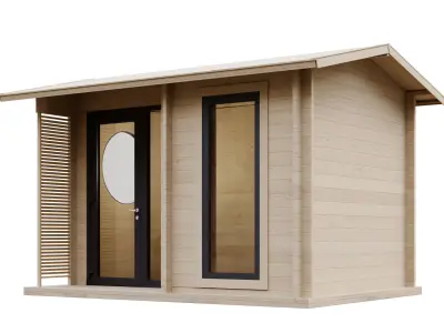 Small wooden cabin Ameli 3D model