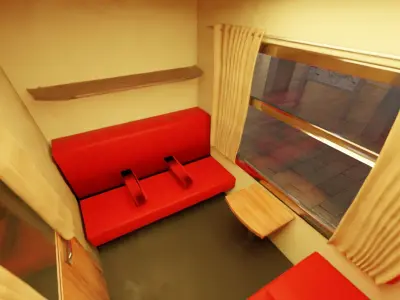 Railway Station Assets With Train Interior 3D model