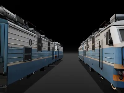 Soviet-built VL80 P electric locomotive 3D Model  Low-poly 3D model