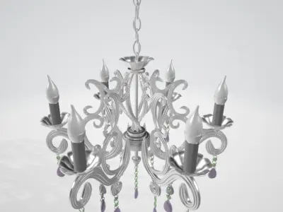 Gold Chandelier Free 3D model