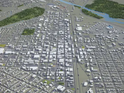 Billings - Montana Low-poly 3D model