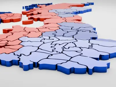 3D map of Great Britain 3D model